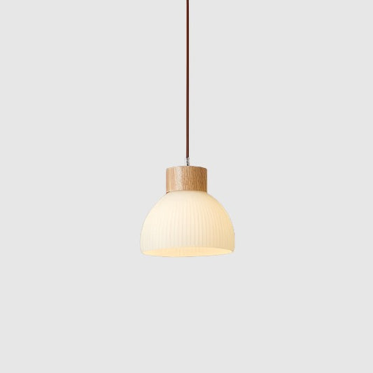 Minimalistic Japanese Pendant Light | Wood & Glass Lamp - JUGLANA