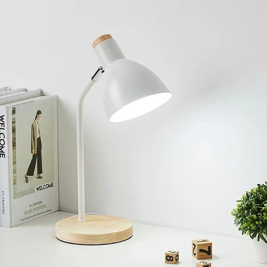 Minimalistic Table Lamp | Wood, Iron - JUGLANA