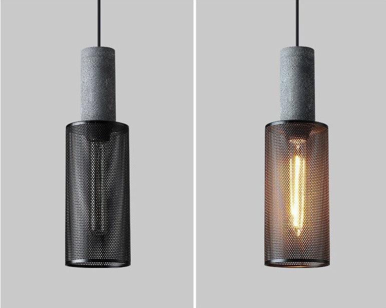 Modern Industrial Lamp | Stone & Metal - JUGLANA