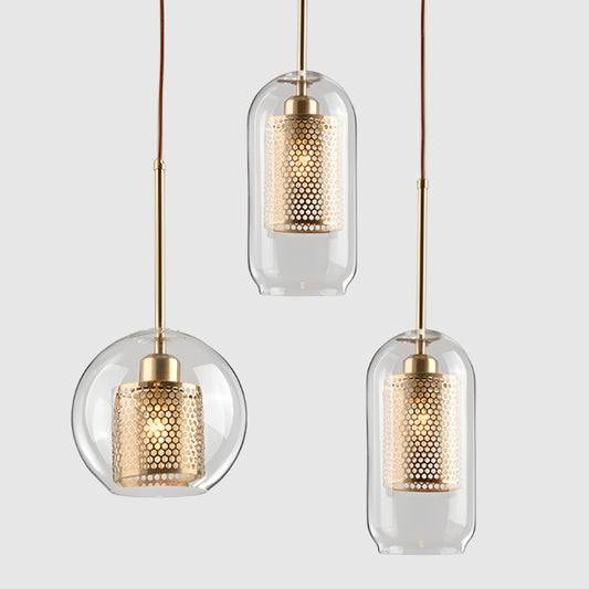 Modern Luxurious Pendant Lamp | Glass & Metal - JUGLANA