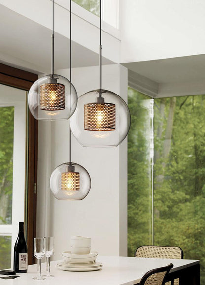 Modern Luxurious Pendant Lamp | Glass & Metal - JUGLANA
