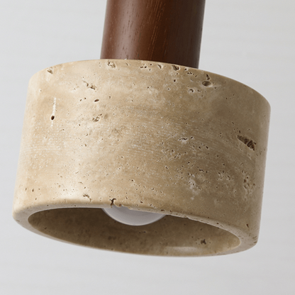 Modern Natural Pendant Light | Wood & Stone, Cord Cable - JUGLANA