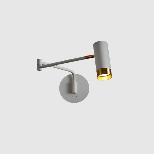 Lámpara de pared moderna | Totalmente metálico, ajustable a 360°.
