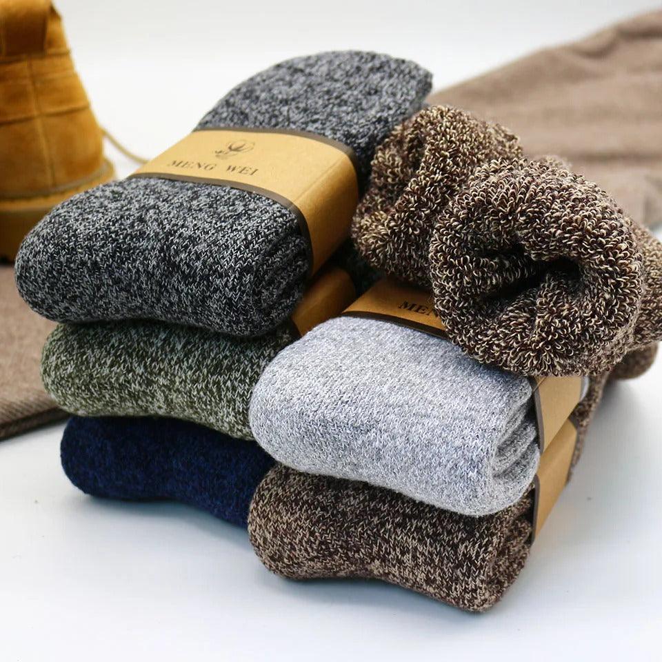Mottled Winter Socks  | 3 Pairs, 100% Wool - JUGLANA