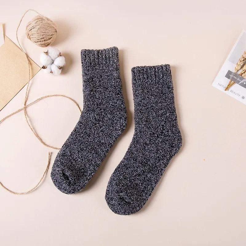 Mottled Winter Socks  | 3 Pairs, 100% Wool - JUGLANA