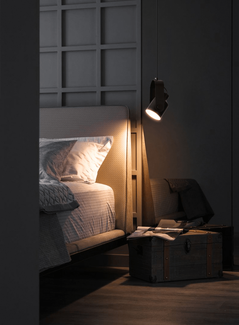 Minimalistic Hanging Spotlight | Wood & Metal - JUGLANA