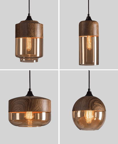 Wood Grain Pendant Light | Nordic Minimalistic Ceiling Lamp - JUGLANA