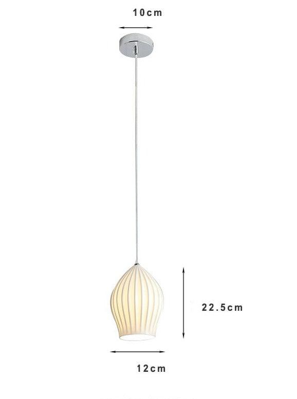 Nordic Ribbed Pendant Light | Ceramic, Cord Cable - JUGLANA
