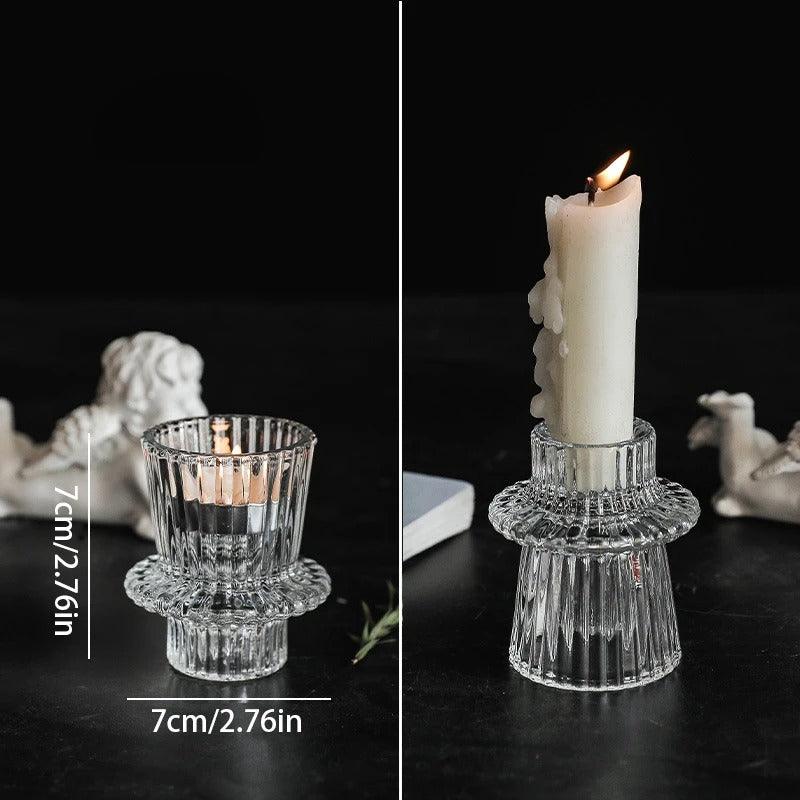 Retro Candle Holder | Glass - JUGLANA
