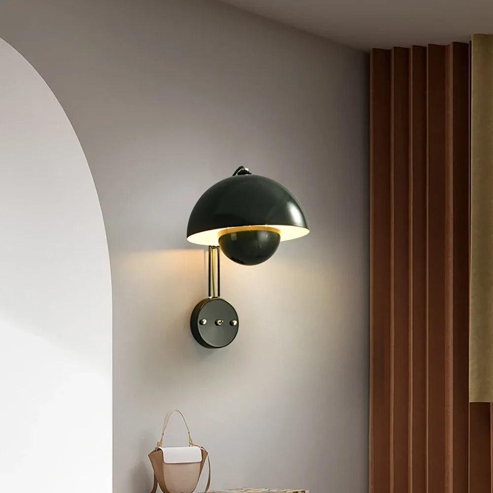 Retro Flowerpot Wall Lamp | Nordic Semicircle Design - JUGLANA