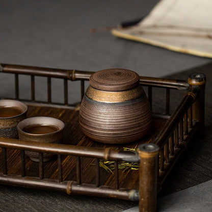 Small Japanese Storage Jar | Moisture-proof Sealing | Japanese Pottery - JUGLANA