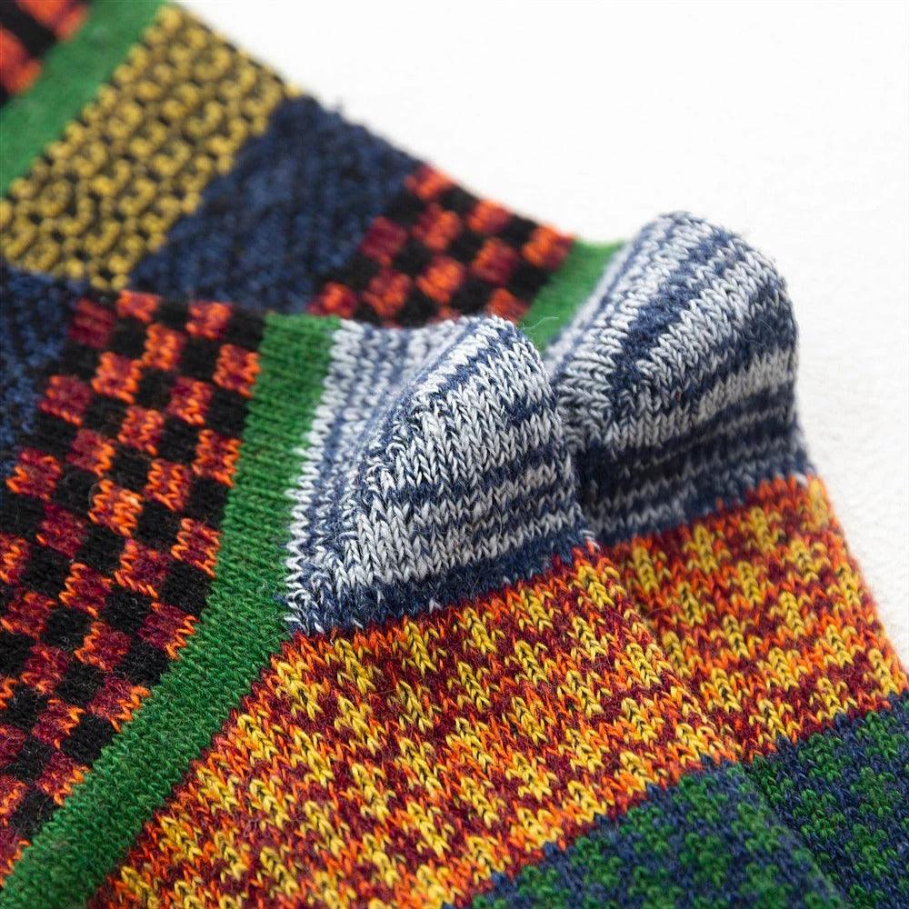 Thick Colorful Wool Socks | 5 Pairs, 100% Wool - JUGLANA