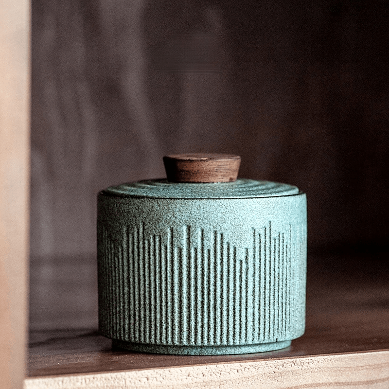 Traditional Chinese Tea Caddy | Moisture-proof Seal | Container for Tea, Herbs, Candy | Japanese Pottery - JUGLANA