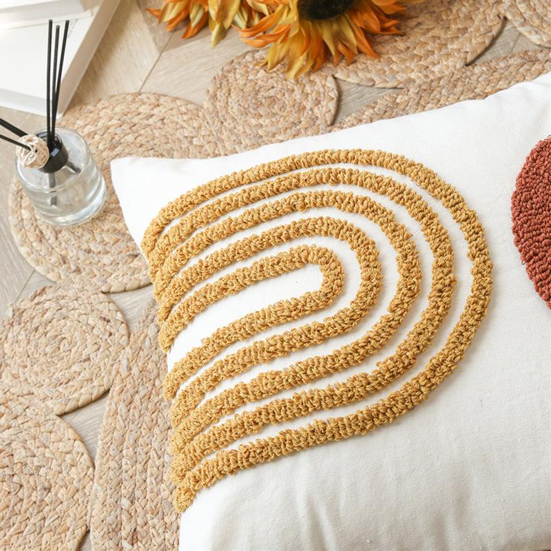 Tufted Autumn Pillowcase | Organic Linen & Cotton - JUGLANA