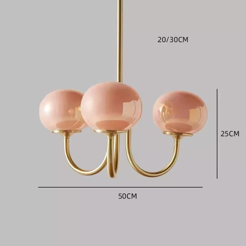 Classic Nordic Chandelier | Metal & Glass