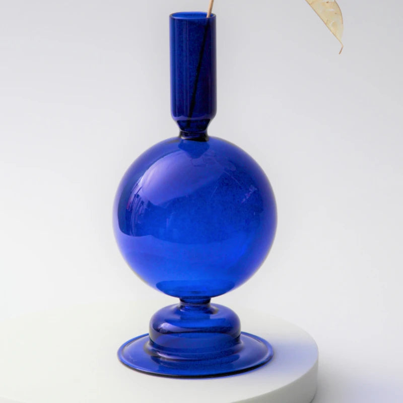 Bunter Floriddle Kerzenhalter | Glas