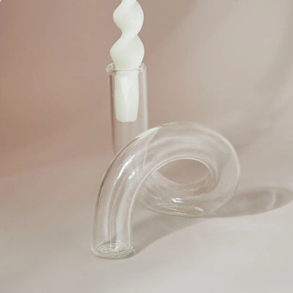 Jarrón de tubo curvo | Diseño abstracto