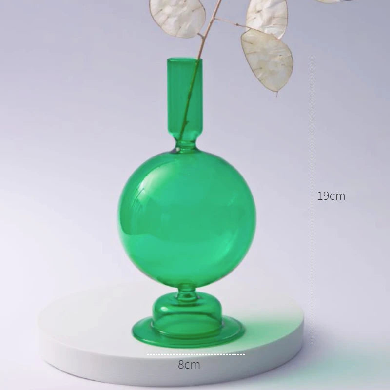 Farebný kvetinový svietnik | sklo