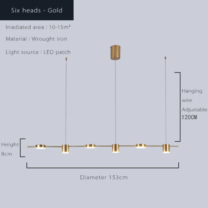 Moderne Bar-Spot lysekrone | Full Metal