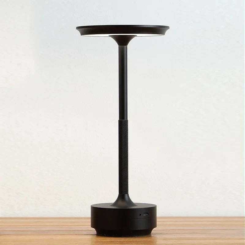Elegancka lampa biurkowa | W całości z metalu, z możliwością ładowania