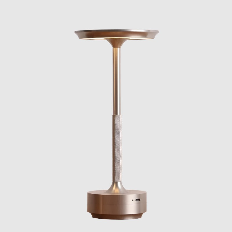 Tyylikäs pöytälamppu | Täysmetallinen, ladattava