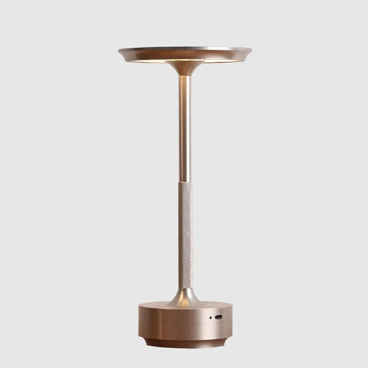 Lámpara de escritorio elegante | Totalmente metálico, recargable