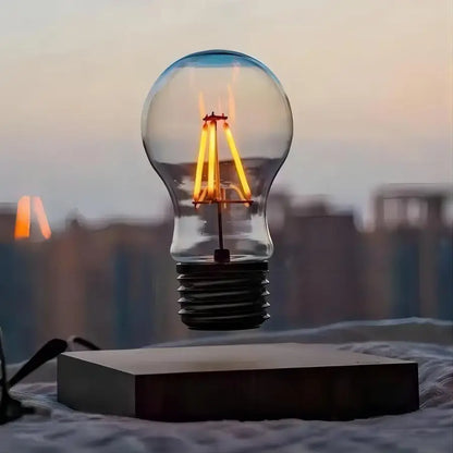 Floating Bulb Lamp | Natural Wood Socket