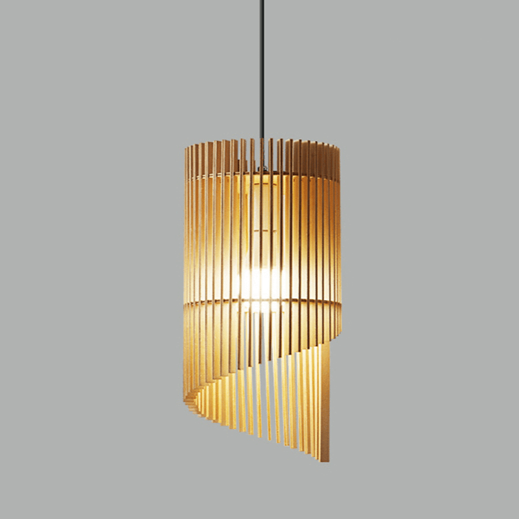 Wood Chime Pendant Light | Burlywood - JUGLANA